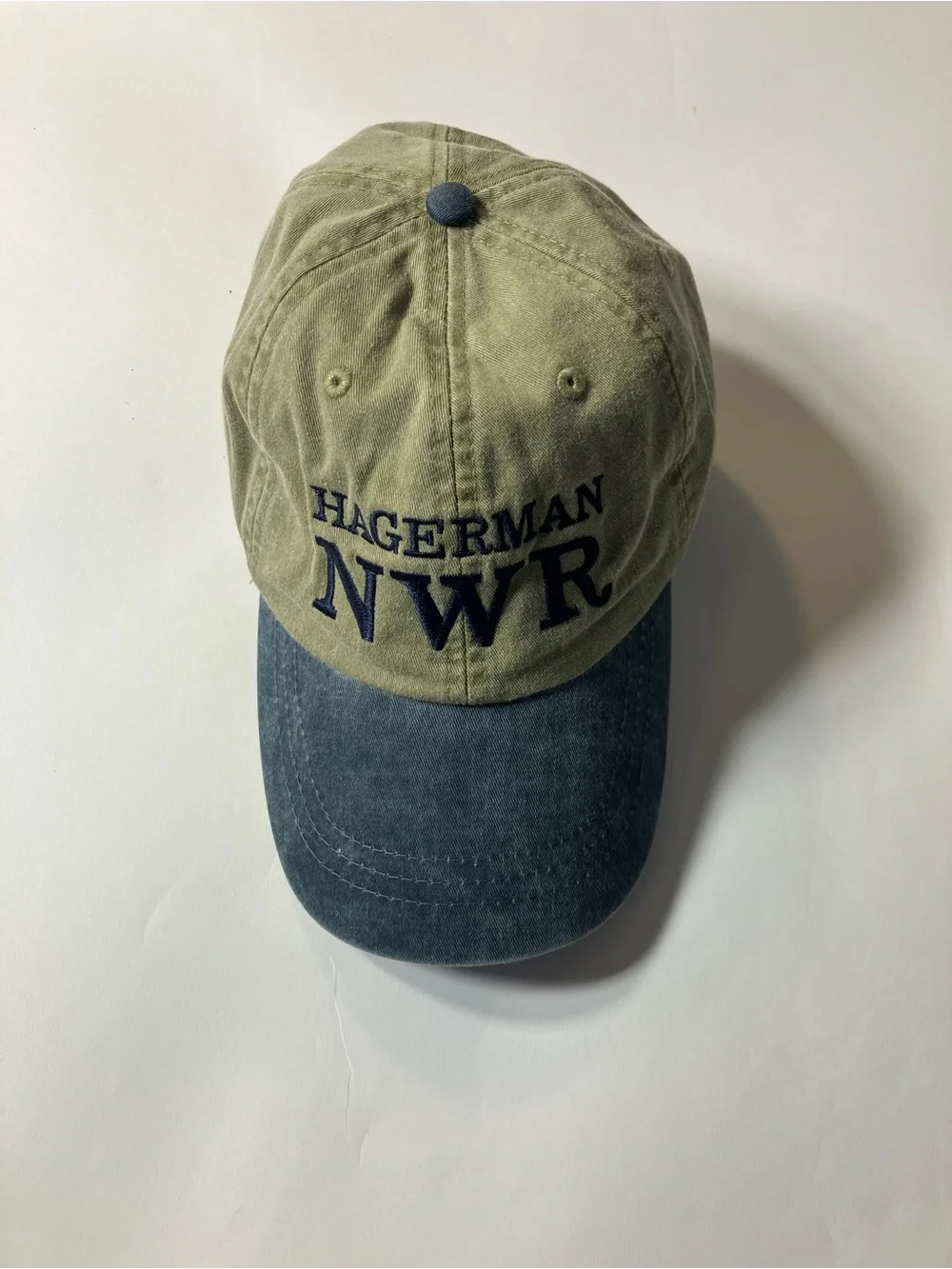 Hagerman NWR Two-Tone Baseball Cap - Olive & Navy